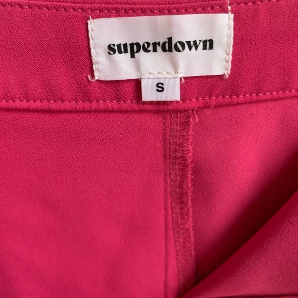 Revolve Superdown Pleated Remy Pants Pink Small - Picture 4 of 5